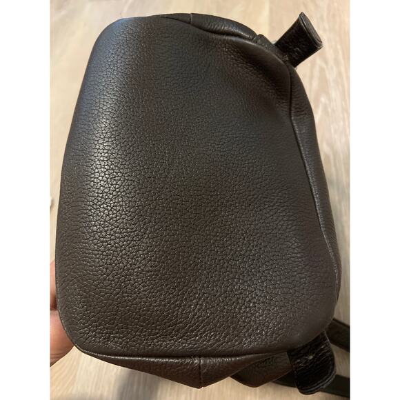 Eddie Bauer Backpack Pebbled Leather Brown Rucksack Drawstring Bag Vintage 90s main image 9